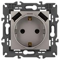 Розетка ЭРА Elegance 14-4109-16 2P+E 16A-250В штор. с 2xUSB 5В-3А титан Эра Б0065775 1952990 - фото 16673912