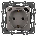 Розетка ЭРА Elegance 14-4108-16 2P+E 16A-250В со шторками с USB type-A+C 5В-3А титан Эра Б0067695 1952988 - фото 16673913