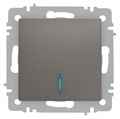 Выключатель Accent 6-102-09 с подсветкой 10А-250В IP20 СУ AL/CU титан Intro Б0063460 1931317 - фото 16673931
