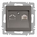 Розетка Accent 6-303-09 информационная RJ45 IP20 СУ титан Intro Б0063642 1931519 - фото 16673935