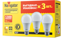 Лампа светодиодная 95 318 NLL-A60-13-230-2.7K-E27-PACK3 NAVIGATOR 95318 1924359 - фото 16673939