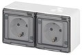 Розетка Эксперт 11-2504-01 2х2P+E гориз. IP55 шторки 16А-250В ОУ бел. Эра Б0063262 1871640 - фото 16673951