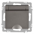 Розетка Accent 6-203-09 2P+E Schuko с крышкой 16А-250В IP20 СУ AL/CU титан Intro Б0063471 1931478 - фото 16674009