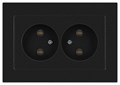 Розетка Accent 6-204-05 2х2P 16А-250В IP20 СУ AL/CU антрацит Intro Б0063465 1931484 - фото 16674012