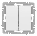 Выключатель Accent 6-104-01М двойн. 10А-250В IP20 СУ AL/CU бел. матов. Intro Б0063456 1931320 - фото 16674014