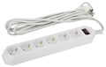 Удлинитель с сетевым фильтром 6х3м с заземл. 10А IP20 USF-6es-3m-W с выкл. с базов. защитой бел. Эра Б0037262 1500637 - фото 16674038
