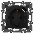 Розетка ЭРА Elegance 14-4108-05 2P+E 16A-250В со шторками с USB type-A+C 5В-3А антрацит Эра Б0067724 1952987 - фото 16674054