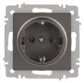 Розетка Accent 6-202-09 2P+E Schuko 16А-250В IP20 СУ титан Intro Б0063701 1931467 - фото 16674066