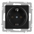 Розетка Accent 6-202-05 2P+E Schuko 16А-250В IP20 СУ антрацит Intro Б0063693 1931463 - фото 16674069