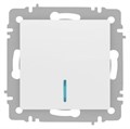 Выключатель Accent 6-102-01М с подсветкой 10А-250В IP20 СУ AL/CU бел. матов. Intro Б0063466 1931309 - фото 16674295