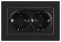 Розетка Accent 6-205-05 2X2P+E Schuko 16А-250В IP20 СУ AL/CU антрацит Intro Б0063494 1931493 - фото 16674298