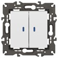 Выключатель 2-кл. СП Elegance 14-1105-01 10А IP20 250В 10AX с подсветкой механизм бел. Эра Б0034237 1231907 - фото 16674348