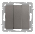 Выключатель Accent 6-106-09 тройной 10А-250В IP20 СУ AL/CU титан Intro Б0063549 1931350 - фото 16674384