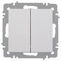 Выключатель Intro Accent 6-104-01 двойн. 10А-250В IP20 СУ AL/CU бел. Intro Б0063452 1913935 - фото 16674386
