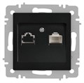 Розетка Accent 6-303-05 информационная RJ45 IP20 СУ антрацит Intro Б0063634 1931515 - фото 16674455