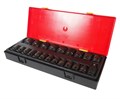 JTC-K4223 - Набор головок торцевых 1/2" 6-ти гранных 08-32мм ударных 22 предмета в кейсе JTC - 
  В комплекте:

  
  
    Артикулы JTC-43908-32: 6-гранные: 8, 10, 11, 12, 13, 14, 15, 16, 17, 18, 19, 21, 22, 23, 24, 25, 26, 27, 29, 30, 32 мм. - 21 шт. JTC-K4223 - фото 16689292