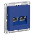 Розетка компьютерная 2-м AtlasDesign RJ45+RJ45 кат.5E механизм аквамарин SE ATN001185 1712736 - фото 16691470