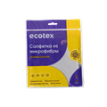 Салфетка для стекол и зеркал замша 30 х 30 см, Ecotex серая ET3030v/200B1 - фото 16701500