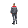 Костюм рабочий Корпус, куртка+полукомбинезон, темно-серый+черный+красный, тк. 210 гр. 77258 - фото 16702682