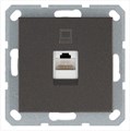 Розетка компьютерная 1-м RJ45 IP20 кат. 5E механизм мокко Jasmart G6105Z 1945152 - фото 16704179