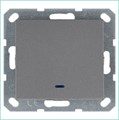 Выключатель 1-кл. 10А IP20 с подсветкой механизм алюм. Jasmart G3011NS 1944923 - фото 16704277