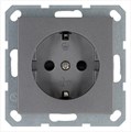 Розетка 1-м Shuko 16А IP20 с заземл. защ. шторки механизм алюм. Jasmart G5501S 1945123 - фото 16704291