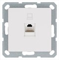 Розетка компьютерная 1-м RJ45 IP20 кат. 5E механизм бел. глянцевый Jasmart G6105W 1945151 - фото 16704403