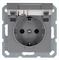 Розетка 1-м Shuko 16А IP20 с заземл. защ. шторки с крышкой механизм алюм. Jasmart G5505S 1945129 - фото 16704412