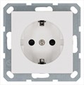 Розетка 1-м Shuko 16А IP20 с заземл. защ. шторки механизм бел. глянцевый Jasmart G5501W 1945125 - фото 16704413