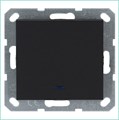 Выключатель 1-кл. 10А IP20 с подсветкой механизм черн. матовый soft touch Jasmart G3011NPB 1944928 - фото 16704645