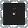 Розетка телевизионная проходная TV Ф9.5мм механизм антрацит Jasmart G6002B 1945198 - фото 16704746