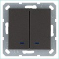 Выключатель 2-кл. 10А IP20 с подсветкой механизм мокко Jasmart G3023NZ 1944938 - фото 16704855