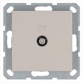 Розетка телевизионная оконечная TV Ф9.5мм механизм тауп Jasmart G6001T 1945183 - фото 16704980