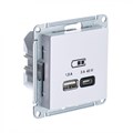 Розетка USB AtlasDesign тип A+C 45Вт QC PD высокоскор. ЗУ механизм жемчуж. SE ATN000429 1668214 - фото 16705200