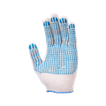 Перчатки х/б с ПВХ, 40гр, 10 класс, точка, арт. 0011Р, белые 100011040 - фото 16707665