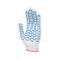 Перчатки х/б с ПВХ, 44гр, 10 класс, волна, арт. 0011Р, белые 501225121 - фото 16708659