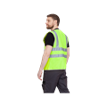 Жилет сигнальный с карманами лимонный ВАЛ120 - фото 16708833