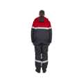 Костюм рабочий Навигатор утепленный, куртка+полукомбинезон, серый+красный 02791 - фото 16711206
