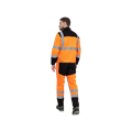 Костюм рабочий сигнальный Флэш с СОП, куртка+полукомбинезон, оранж+черный 170708 - фото 16715091