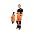 Костюм рабочий сигнальный Флэш с СОП, куртка+полукомбинезон, оранж+черный 170708 - фото 16715093