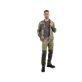 Костюм рабочий Дрим, куртка+брюки, тк.270 гр, бежевый+олива 76972 - фото 16715935