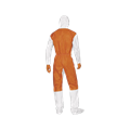 Комбинезон одноразовый DT125, бело-оранжевый DT125 - фото 16716799