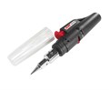 JTC-5131 - Паяльник мини 137х35х20 (рабочая температура 200-400С) газовый контейнер 6мл JTC -  
Масса: 54 г, топливо: бутан.  
Вместимость газового контейнера: 6 мл. 
Время непрерывной работы: 20 минут (средн. установки; 80% расход газа) 
Рабочая темп JTC-5131 - фото 16728059