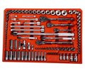 JTC-A3104S - Набор инструментов для тележки инструментальной 104 предмета JTC - 
12 шт. 1/4" головка Dr. 6 граней: 4, 4.5, 5, 5.5, 6, 7, 8, 9, 10, 11, 12, 13 мм
16 шт. 3/8" головка Dr. 6 граней: 6, 7, 8, 9, 10, 11, 12, 13, 14, 15, 16, 17, 18, 19, 21, 22 JTC-A3104S - фото 16730084