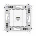Розетка телефонная 1-м СП Avanti "Белое облако" RJ12 без шторок механизм DKC 4400613 1605723 - фото 16735377
