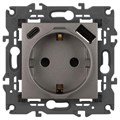 Розетка ЭРА Elegance 14-4108-16 2P+E 16A-250В со шторками с USB type-A+C 5В-3А титан Эра Б0067695 1952988 - фото 16735641