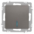 Выключатель Accent 6-102-09 с подсветкой 10А-250В IP20 СУ AL/CU титан Intro Б0063460 1931317 - фото 16735742