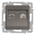 Розетка Accent 6-303-09 информационная RJ45 IP20 СУ титан Intro Б0063642 1931519 - фото 16735753