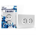 Розетка 2-м СП Pixel 16А IP20 без заземл. в сборе бел. TOKOV ELECTRIC TKE-PX-R2F-C01 1791369 - фото 16736178