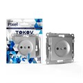 Розетка 1-м СП Pixel 16А IP20 без заземл. механизм алюм. TOKOV ELECTRIC TKE-PX-R1-C03 1792265 - фото 16736197